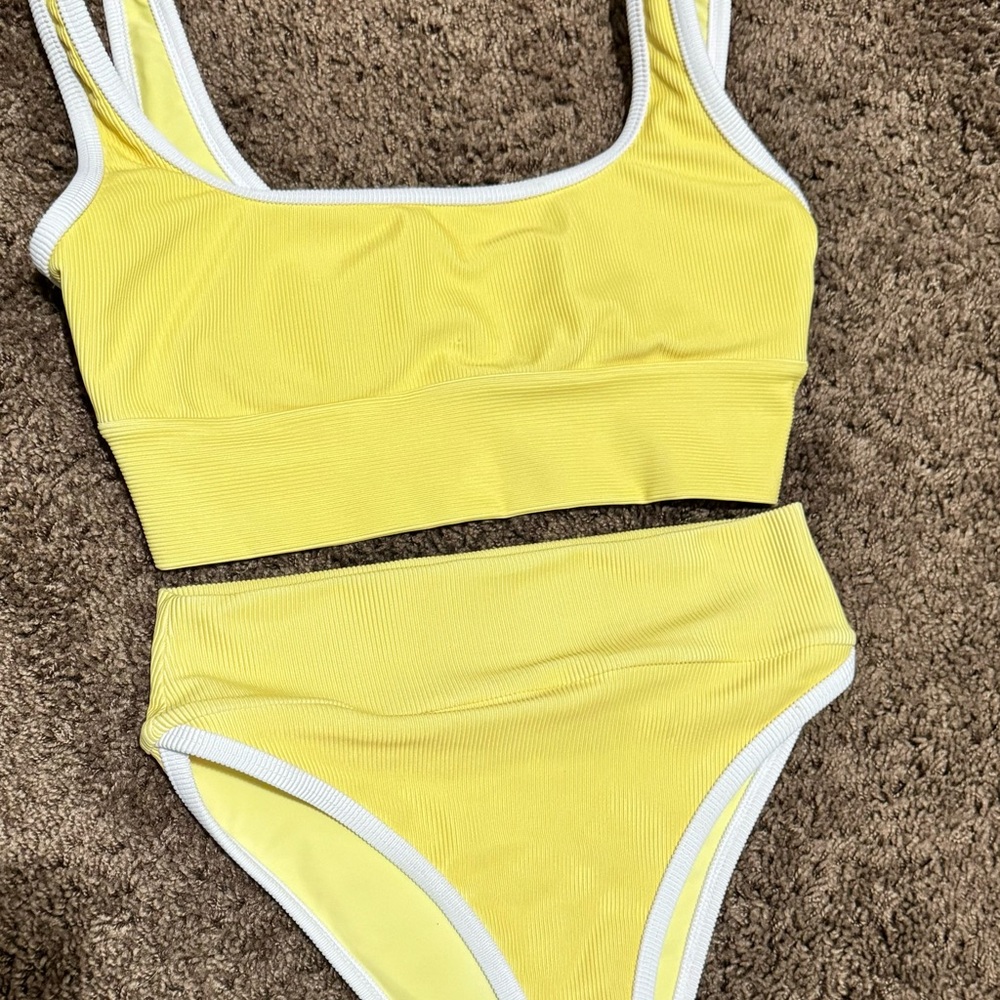 LAIN SNOW swim 2 piece yellow. Htf. Paid a fortune — only for it not to fit. XS